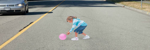 ζωγραφική στο δρόμο με 3d κοριτσάκι