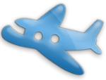 σχέδιο με μπλε αεροπλάνο
